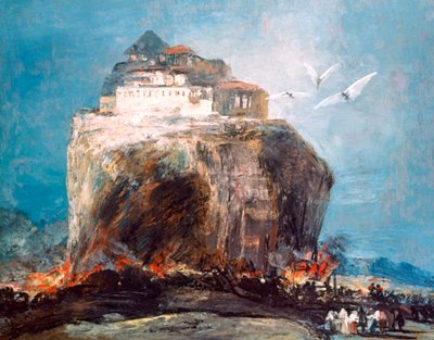 सिटी ऑन द रॉक, c1878-1918 द्वारा यूजेनियो लुकास विलमिल