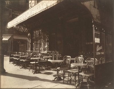 कैफे, एवेन्यू डे ला ग्रांडे-आर्मी, 1924-1925। द्वारा यूजेन एटगेट