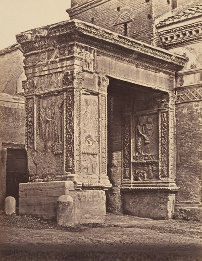 1848-52 में सैन जियोर्जियो अल वेलाब्रो के चर्च के खिलाफ झुकते हुए अर्जेंटीना का आर्क। द्वारा यूजीन कांस्टेंट