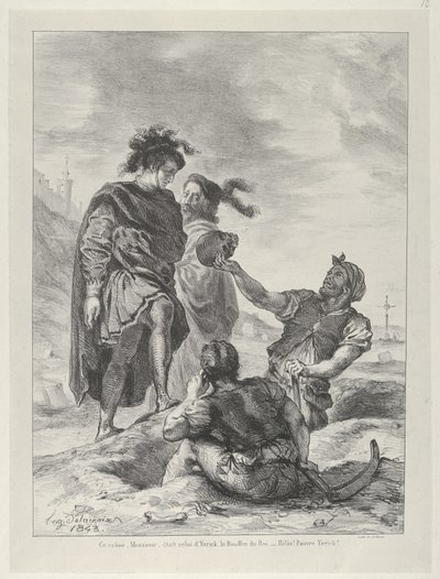द ग्रेवेदिगर्स से पहले हेमलेट और होरेशियो, 1843., 1843। द्वारा यूजीन डेलाक्रोइक्स