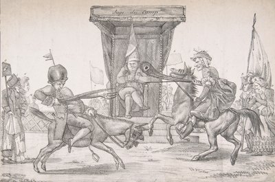लेडी कोटिडिएन और सर जर्नल डे पेरिस के बीच विवादात्मक द्वंद्व, 1821, 1821। द्वारा यूजीन डेलाक्रोइक्स