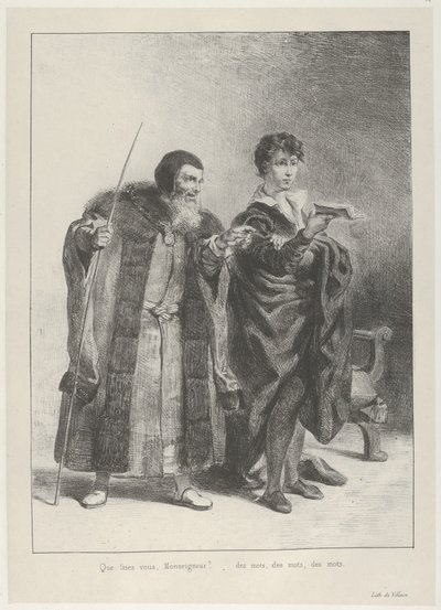 पोलोनियस और हेमलेट, 1834-43।, 1834-43। द्वारा यूजीन डेलाक्रोइक्स