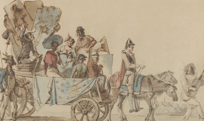 सड़क पर नाट्य मंडली, 1818। द्वारा यूजीन डेलाक्रोइक्स