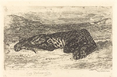 टाइगर स्लीपिंग इन द डेजर्ट टाइगर स्लीपिंग इन द डेजर्ट, 1846। द्वारा यूजीन डेलाक्रोइक्स
