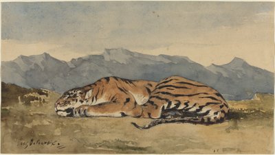 टाइगर, सी. 1830. द्वारा यूजीन डेलाक्रोइक्स