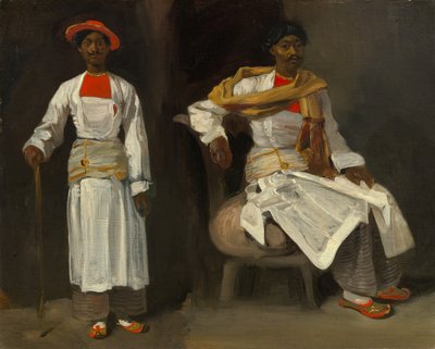 कलकत्ता से एक भारतीय के दो अध्ययन, बैठे और खड़े, सी। 18231824। द्वारा यूजीन डेलाक्रोइक्स
