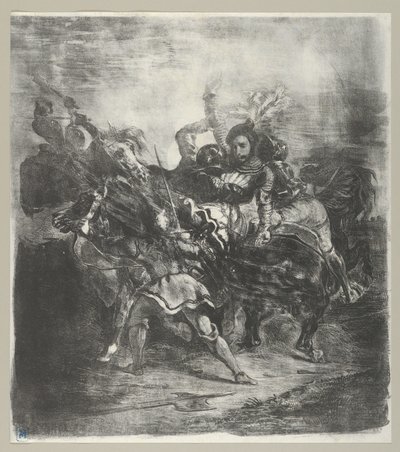 गोएट्ज़ मेन, 1836-43, 1836-43 द्वारा वेस्लिंगन पर हमला। द्वारा यूजीन डेलाक्रोइक्स