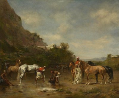 अरबों ने अपने घोड़ों को पानी पिलाया, 1872 द्वारा यूजीन फ्रॉमेंटिन