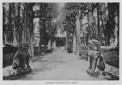 कन्फ्यूशियस की कब्र के लिए दृष्टिकोण (बी / डब्ल्यू फोटो) द्वारा यूरोपीय फोटोग्राफर