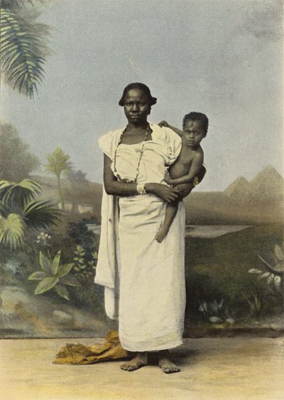 काली औरत और उसका बच्चा द्वारा European Photographer