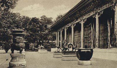 चीन, बुद्ध मंदिर (बी/डब्ल्यू फोटो) द्वारा यूरोपीय फोटोग्राफर