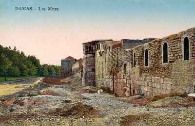 दमिश्क, सीरिया, दीवारें द्वारा यूरोपीय फोटोग्राफर