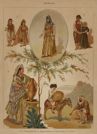 अफ्रीका (रंग लिथो) द्वारा यूरोपीय स्कूल