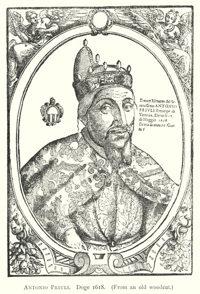 एंटोनियो प्रिउली, डोगे 1618 (उत्कीर्णन) द्वारा यूरोपीय स्कूल
