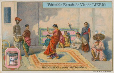 हिंदुस्तान में नाचती-गाती लड़कियों का डांस द्वारा यूरोपीय स्कूल