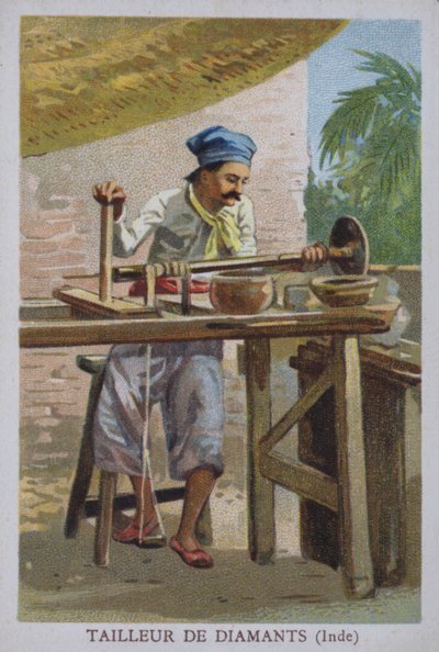 इंडियन डायमंड कटर (कलर लिथो) द्वारा यूरोपीय स्कूल
