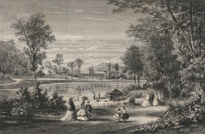 जार्डिन डी'एक्लीमेटेशन, बोइस डी बोलोग्ने (उत्कीर्णन) द्वारा यूरोपीय स्कूल