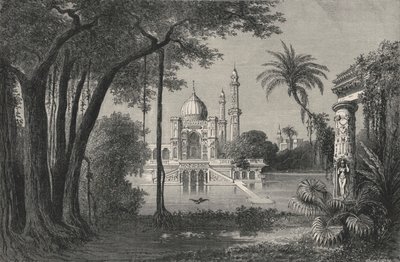 लेस जार्डिन्स डू ग्रैंड मोगोल (उत्कीर्णन) द्वारा यूरोपीय स्कूल