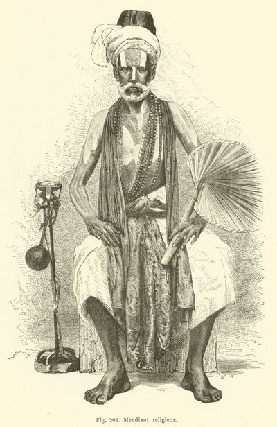 धार्मिक भिखारी (उत्कीर्णन) द्वारा यूरोपीय स्कूल