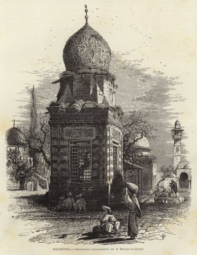 हरम-एन-चेरिफ में फिलिस्तीन, मुस्लिम मंदिर द्वारा यूरोपीय स्कूल