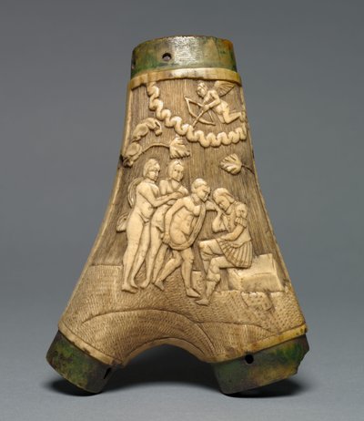 पाउडर फ्लास्क, c.1550-80 द्वारा यूरोपीय स्कूल