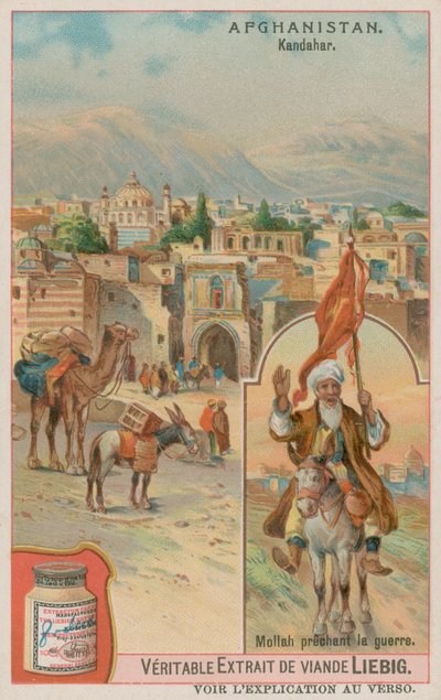 कंधार शहर और एक मुल्ला उपदेश युद्ध द्वारा यूरोपीय स्कूल