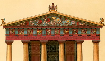Aigina में एथेन के मंदिर का पश्चिमी पहलू द्वारा यूरोपीय स्कूल
