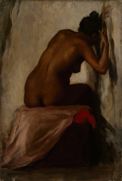फीमेल फिगर बैठा, c.1898 [LDUCS-5186] द्वारा एवलिन चेस्टन
