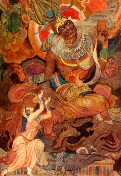 आइसिस ने रा को अपना नाम बताने के लिए कहा, 1915। द्वारा एवलिन पॉल