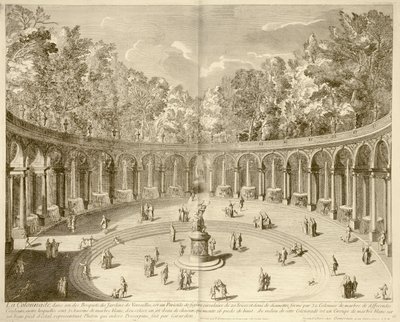 कोलोनेड, वर्साय, c.1715 (उत्कीर्णन) द्वारा एफ। (बाद में) Delamonce