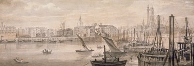 ओल्ड लंदन ब्रिज, 1826। द्वारा एफ जैक्सन