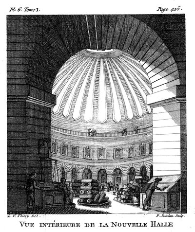 लेस हॉल, पेरिस, 1786 द्वारा एफ। जर्दन