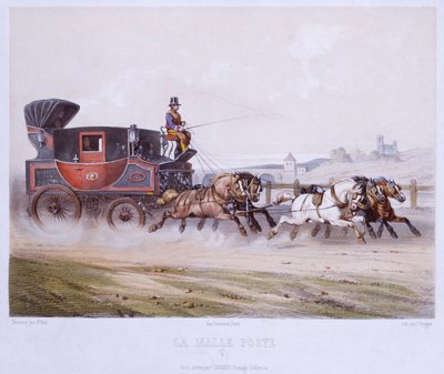 द मेल कोच, चार्ल्स बार्ग (1826-83) द्वारा उत्कीर्ण द्वारा किले के बाद एफ