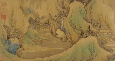 बर्फीली तलहटी में डॉन की यात्रा, किंग राजवंश, 17वीं शताब्दी। द्वारा फैन क्यूई