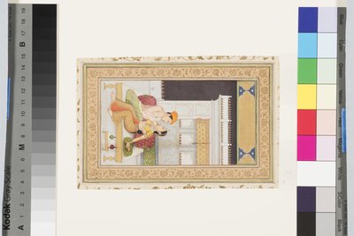 दीपक राग, c.1750 (अपारदर्शी जल रंग और कागज पर सोना, एक एल्बम पृष्ठ पर रखा गया) द्वारा फ़कीर ullah फ़क़ीर ullah