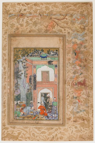 emबाबरनामाem से emबाबर सुल्तान इब्राहिम लोदी के महल में मनोरंजन करता हैem द्वारा फारुख बेग