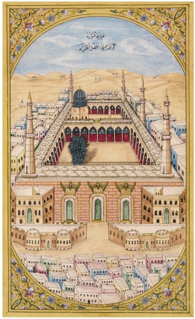 मदीना में पैगंबर की मस्जिद, सी। 1880 द्वारा फतेह मुहम्मद मौसावरी