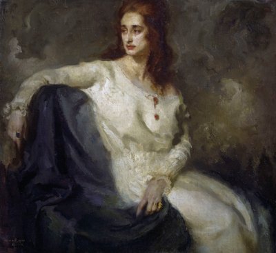 लेडी इन व्हाइट (दामा इन बियांको) 1915 (कैनवास पर तेल) द्वारा फेडेरिको गुग्लिल्मो जेहुदा पोलाक
