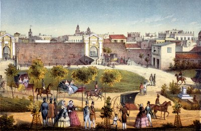 द गेट्स ऑफ़ मोनसेराट, हवाना, क्यूबा, 1840 द्वारा फेडेरिको मिले