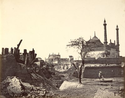 बेगम कोटड़ी के पास बैटरी। मार्च, 1858 में सर कॉलिन कैंपबेल का दूसरा हमला द्वारा फेलिस बीटो