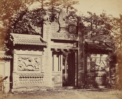 पेकिन के पास मकबरे डिपो का बाहरी भाग, अक्टूबर 1860 द्वारा फेलिस बीटो