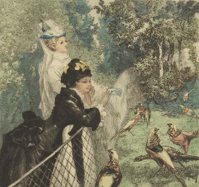 जूलॉजिकल गार्डन में, सीए। 1873. द्वारा फेलिक्स ब्रैकक्मोंड