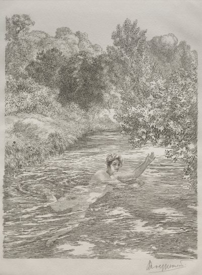 द बाथेर, सी। 1860-1870। द्वारा फेलिक्स ब्रैकक्मोंड