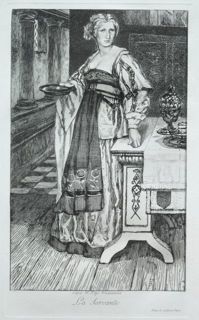 एच। लेयस, 1868 के बाद नौकरानी। द्वारा फेलिक्स ब्रैकक्मोंड