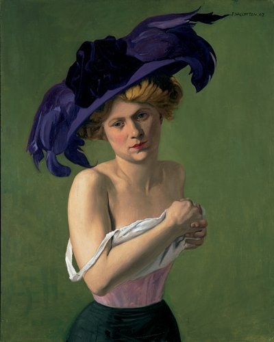 बैंगनी टोपी, 1907 द्वारा Felix Edouard Vallotton