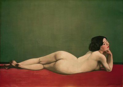 न्यूड रेड कार्पेट पर लेट गई द्वारा Felix Edouard Vallotton