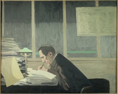 फेलिक्स फेनॉन का पोर्ट्रेट (1861-1944), कला समीक्षक, पत्रकार और ला रिव्यू ब्लैंच में पत्रिका निदेशक"" फेलिक्स वाल्टन द्वारा पेंटिंग (1865-1925) (ec.suiss) द्वारा फेलिक्स एडौर्ड वाल्टन