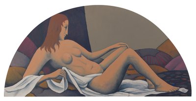 Reclining नंगा (कार्डबोर्ड पर तेल) द्वारा Felix Elie Tobeen
