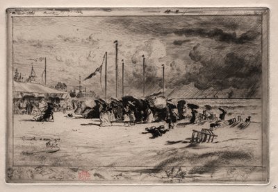 ट्राउविल, 1874 में एक स्क्वॉल। द्वारा फेलिक्स हिलैरे बुहोट