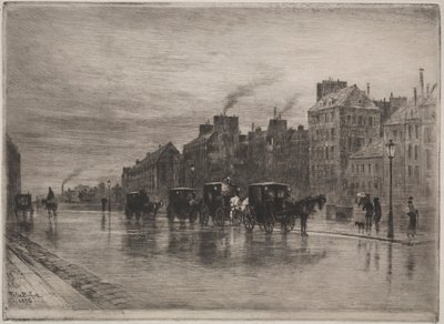 ए विंटर मार्निंग मॉर्निंग ऑन क्वाई डे लोटेल-डाईउ, 1876। द्वारा फेलिक्स हिलैरे बुहोट